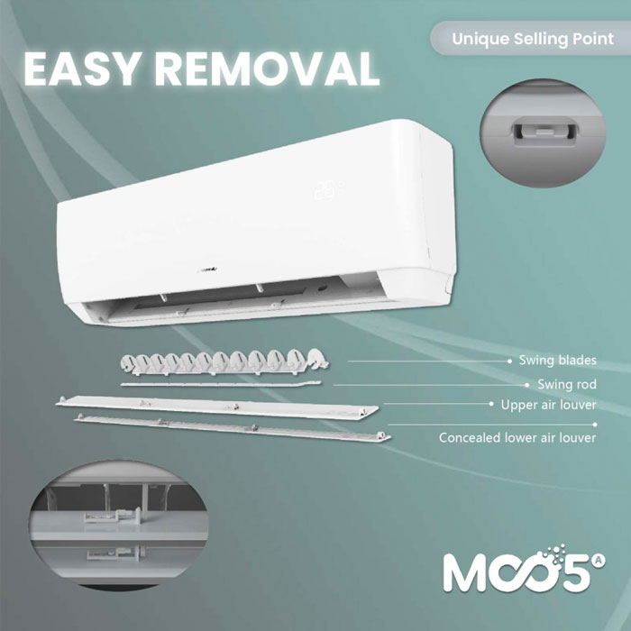 Gree AC Split ( AC Dinding ) Standard MOO5A Series 0.5 PK ( 1/2 PK ) R32 370 Watt - GWC-05MOO5A | GWC05MOO5A | 05MOO5 A